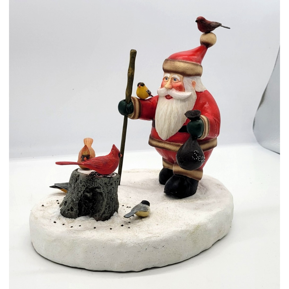 Loon Lake Decoy Co Santa Feeding Birds Crow Springs Collection Number 80 Of 2900